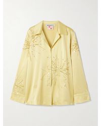 BERNADETTE - Chemise En Satin De Soie Mélangée À Ornements Louis - Lyst