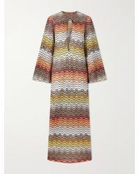 Missoni - Mare Striped Metallic Crochet-Knit Coverup - Lyst