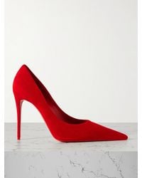 Christian Louboutin - Kate Max 100 Suede Point-Toe Pumps - Lyst