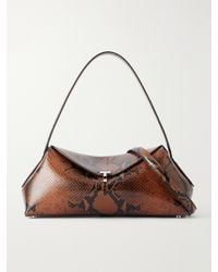 TOTEME - T-Lock Snake-Effect Leather Shoulder Bag - Lyst
