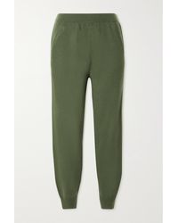 Allude Cashmere Track Trousers - Green