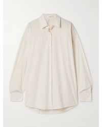 The Row - Caster Oversized-Hemd Aus Gestreifter Baumwollpopeline - Lyst