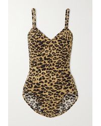 Norma Kamali Wonderwoman Mio Badeanzug Mit Leopardenprint - Braun