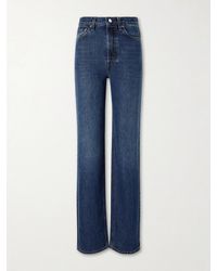 TOTEME - Logo-Appliquéd Mid-Rise Straight-Leg Jeans - Lyst