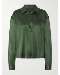Tom Ford - Silk-Blend Satin Blouse - Lyst