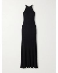 Tom Ford - Ribbed Lurex Halterneck Maxi Dress - Lyst