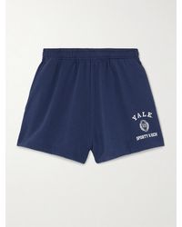 Sporty & Rich - Veritas Soft Disco Printed Cotton-Blend Jersey Shorts - Lyst