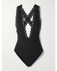 Ulla Johnson - Ophelia Broderie Anglaise-Trimmed Swimsuit - Lyst