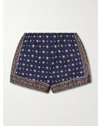 Doen - Vienna Printed Cotton Shorts - Lyst