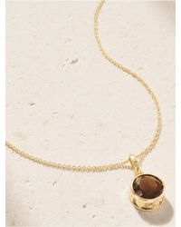 Sydney Evan - Icon Solitaire 14-Karat, Topaz And Diamond Necklace - Lyst