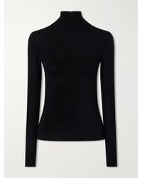 Carolina Herrera - Wool And Silk-Blend Turtleneck Sweater - Lyst