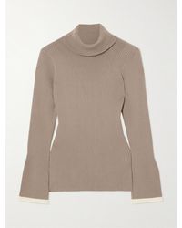 Varley - Ravena Ribbed-Knit Turtleneck Top - Lyst