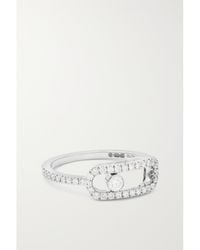 Messika - Move Uno Ring Aus 18 Karat Weißgold Mit Diamanten - Lyst