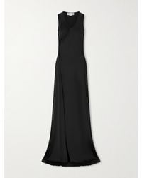 Victoria Beckham - Robe Aus Satin Mit Raffungen - Lyst