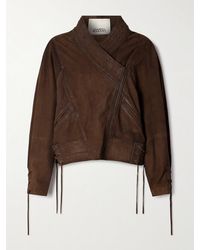 Isabel Marant - Edina Lace-Up Suede Jacket - Lyst