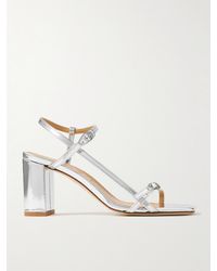 Aeyde - Franzi Sandalen Aus Metallic-Lackleder - Lyst