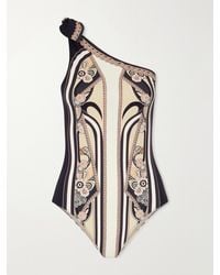 La DoubleJ - Goddess One-Shoulder Printed Swimsuit - Lyst