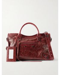Balenciaga - Le City Crinkled-Leather Shoulder Bag - Lyst