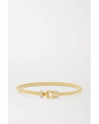 David Yurman Buckle 18-karat Gold Diamond Bracelet - Metallic