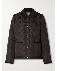 Burberry - Steppjacke Aus Shell Mit Baumwollcordbesätzen - Lyst