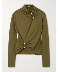 Cult Gaia - Callie Oberteil Aus Strick Mit Raffungen Und Verzierungen - Lyst