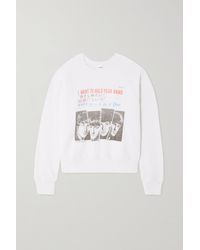 RE/DONE Classic Printed Cotton-jersey Sweatshirt - White