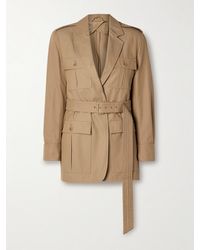 Max Mara - Pacos Belted Cotton-Canvas Jacket - Lyst