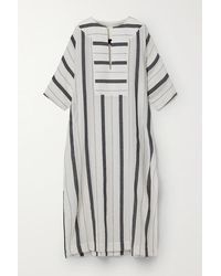 Su Paris Gaya Gestreifter Kaftan Aus Baumwollgaze - Mehrfarbig