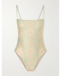 Agua Bendita - Durazno Playa Printed Recycled Swimsuit - Lyst