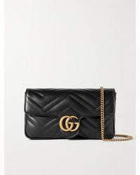 Gucci - Leather GG Marmont Bag. - Lyst