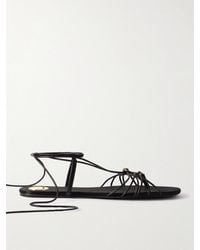 Saint Laurent - Babylone Logo-Embellished Leather Sandals - Lyst