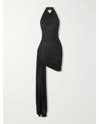 Maygel Coronel - Villa Draped Gathered Stretch-Jersey Halterneck Mini Dress - Lyst