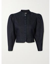 D'Estree - Amoako Denim Peplum Jacket - Lyst