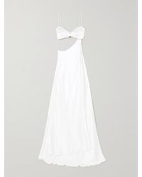 Michael Lo Sordo - Symic Cutout Crystal-Embellished Silk-Satin Gown - Lyst