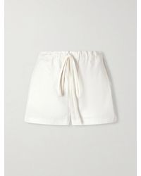 KHAITE - Robbie Cotton And Silk-Blend Shorts - Lyst