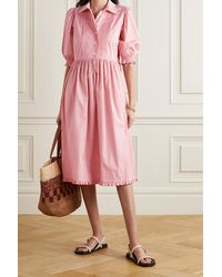 &Daughter + Net Sustain Veronica Organic Cotton-poplin Dress - Pink