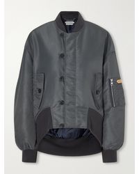 JW Anderson - Oversized Tipped Hem Rib-Trimmed Satin Bomber Jacket - Lyst