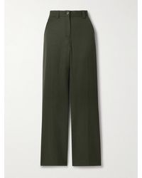 Veronica de Piante - Avery Hose Mit Weitem Bein Aus Grain De Poudre Aus Wolle - Lyst