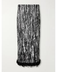 Brandon Maxwell - The Sinclair Sequin-Embellished Printed Pleated Satin Midi Skirt - Lyst