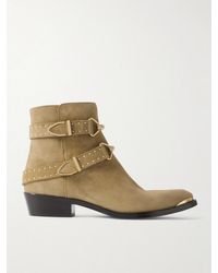 Isabel Marant - Zalya Buckled Studded Suede Ankle Boots - Lyst