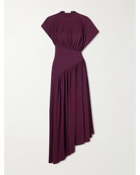 Rabanne - Draped Stretch-Jersey Maxi Dress - Lyst