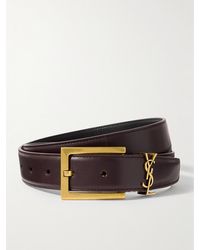 Saint Laurent - Cassandre Embellished Leather Belt - Lyst