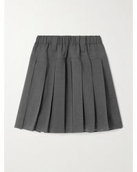Brunello Cucinelli - Minirock Aus Twill Mit Falten - Lyst