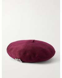 Roger Vivier - Crystal-Embellished Wool Beret - Lyst