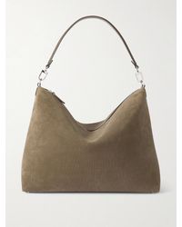 TOTEME - Bevel Medium Textured-Suede Tote - Lyst