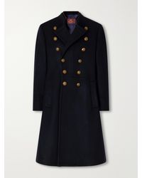 Etro - Double-Breasted Felted Wool-Blend Coat - Lyst