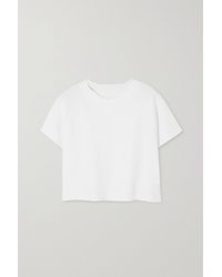 Year Of Ours Practice Cropped Cotton-jersey T-shirt - White