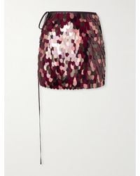 Dries Van Noten - Sequined Chiffon Mini Wrap Skirt - Lyst