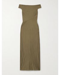 STAUD - Cheyenne Off-The-Shoulder Crinkled-Organza Maxi Dress - Lyst