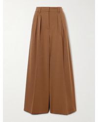Max Mara - Natale Pleated Wool-Jersey Wide-Leg Pants - Lyst